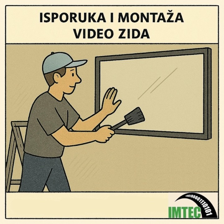 Isporuka i montaža video zida (angažiranje tima tehničara, inženjera i podrške po danu)