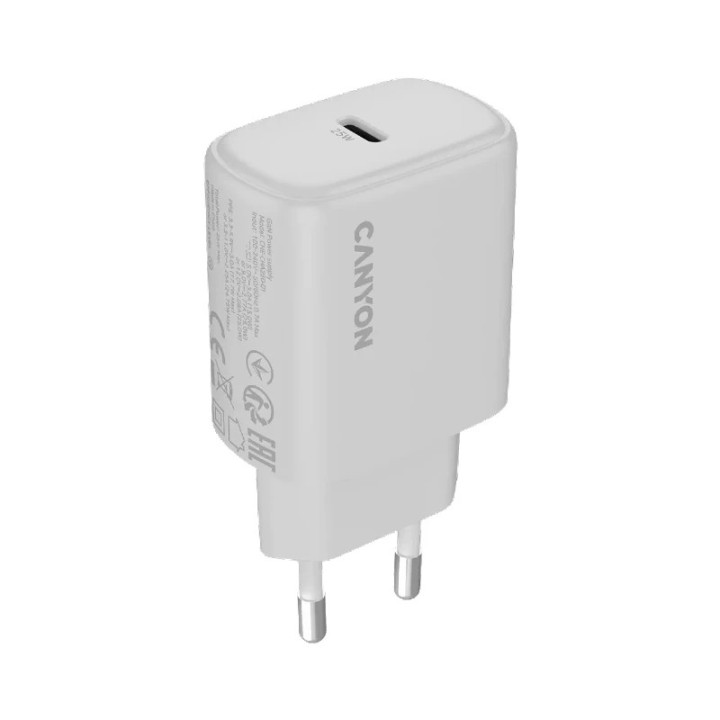 Canyon punjač OnCharge 250 25W 1xPD bijeli