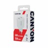 Canyon punjač CU35CC GaN 35W 2x USB-C bijeli CNS-CUW35CC