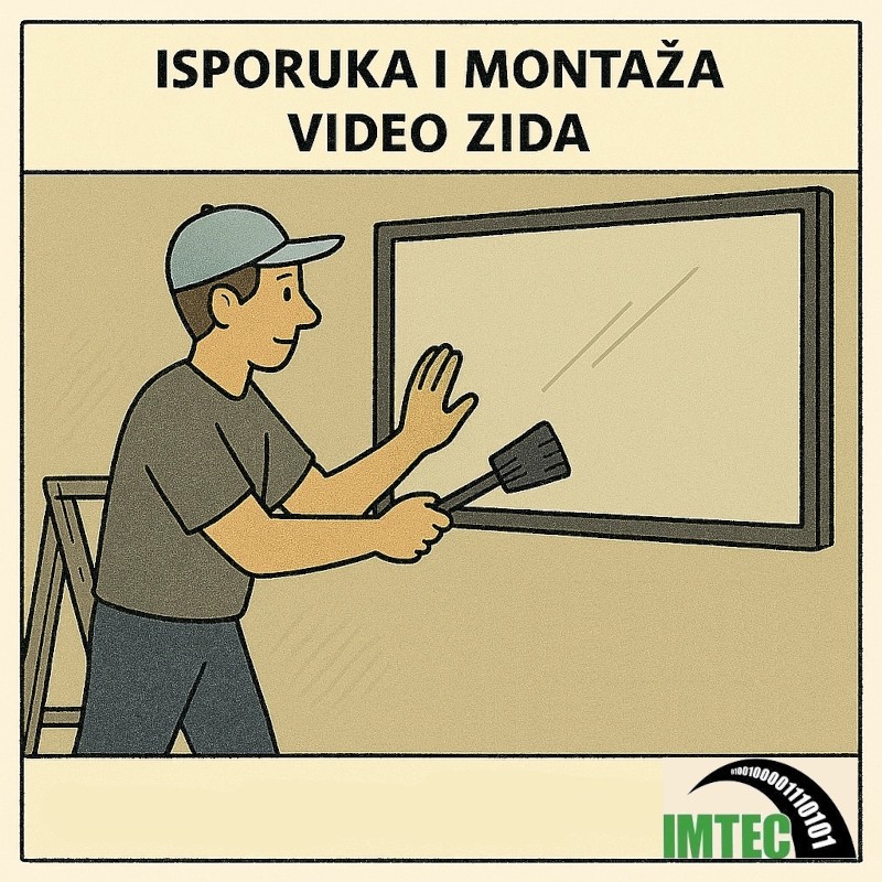 Isporuka i montaža video zida (angažiranje tima tehničara, inženjera i podrške po danu)