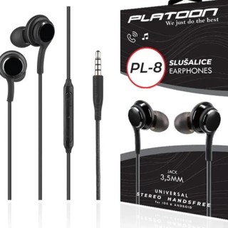 Platoon slušalice zipper 3,5mm crne