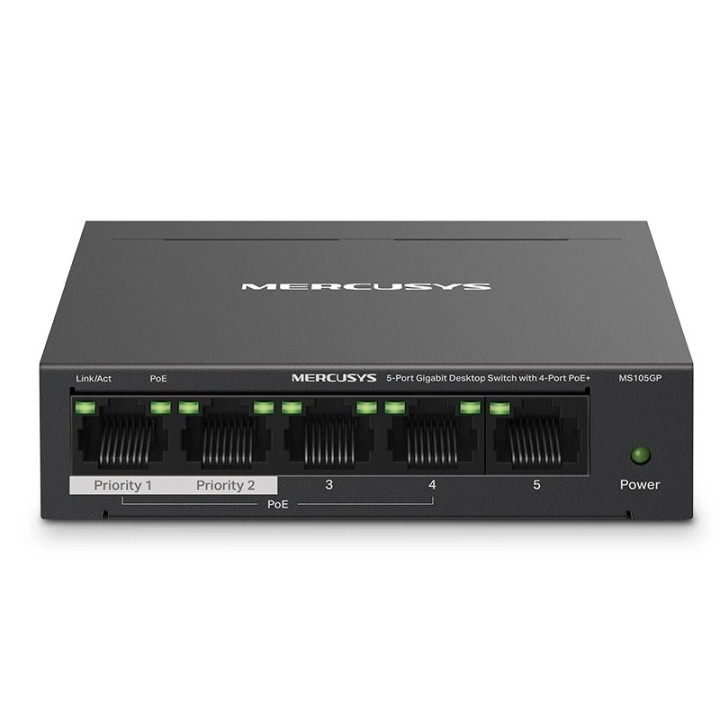 Mercusys switch 5-portni gigabitni MS105GP 4xPOE
