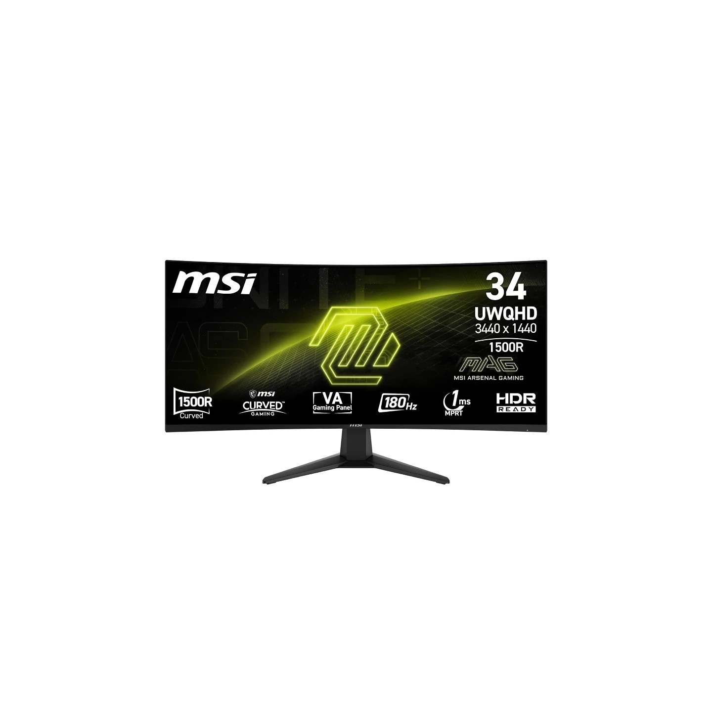 MSI monitor 34'' MAG 346CQ UWQHD zakrivljeni Gaming 180Hz