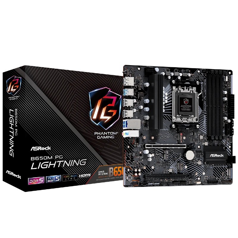 Asrock matična ploča AMD B650M PG LIGHTNING, AM5