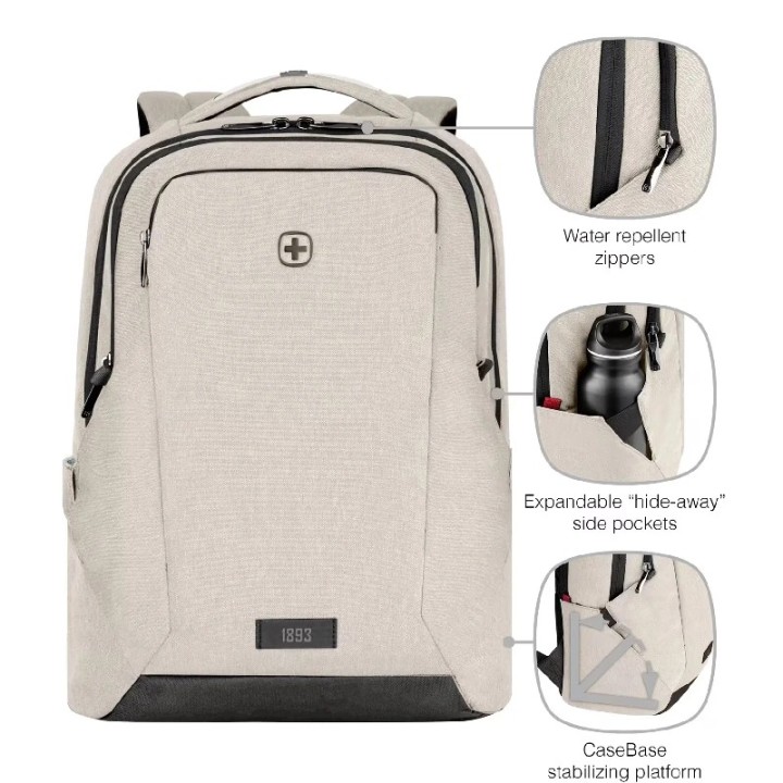 Wenger ruksak za laptop MX professional 16'' bež-bijeli