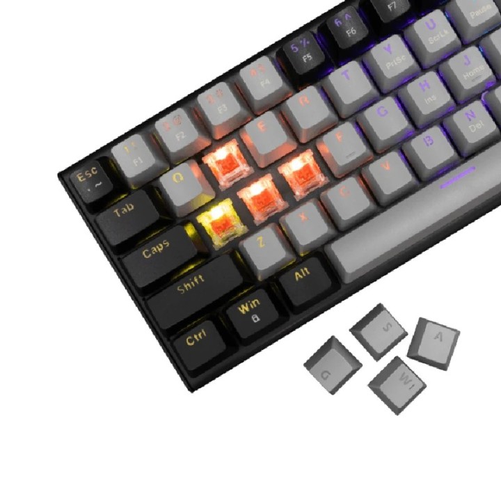 White shark gaming tastatura Wakizashi-2 mehanička red SW sivo-crna