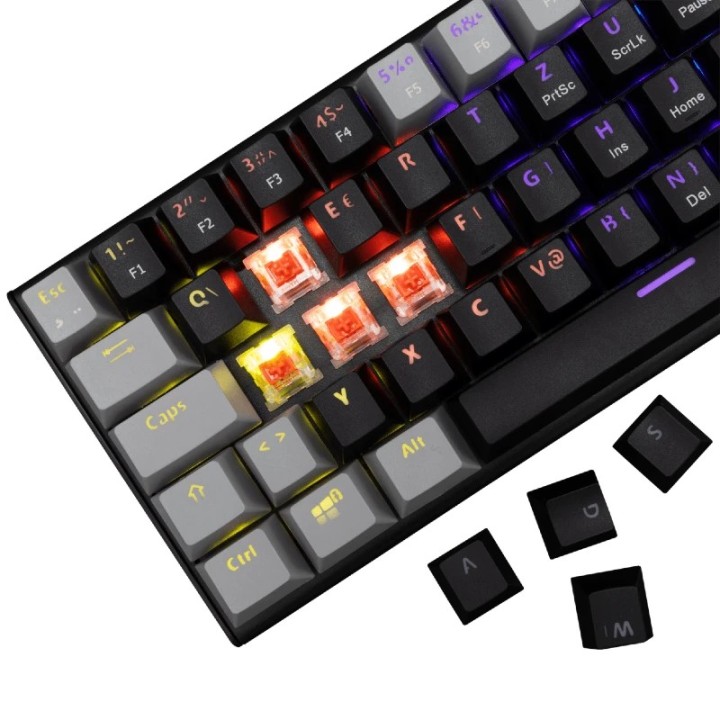 White shark gaming tastatura Wakizashi-2 mehanička red SW crno-siva