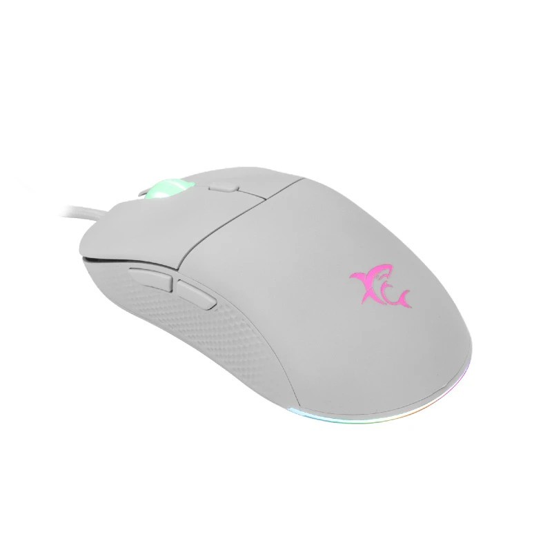 White shark gaming miš Badgemagus bijeli