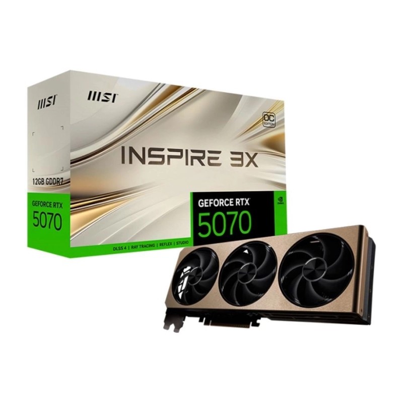 MSI grafička kartica RTX5070 INSPIRE 3X OC, 12GB GDDR7