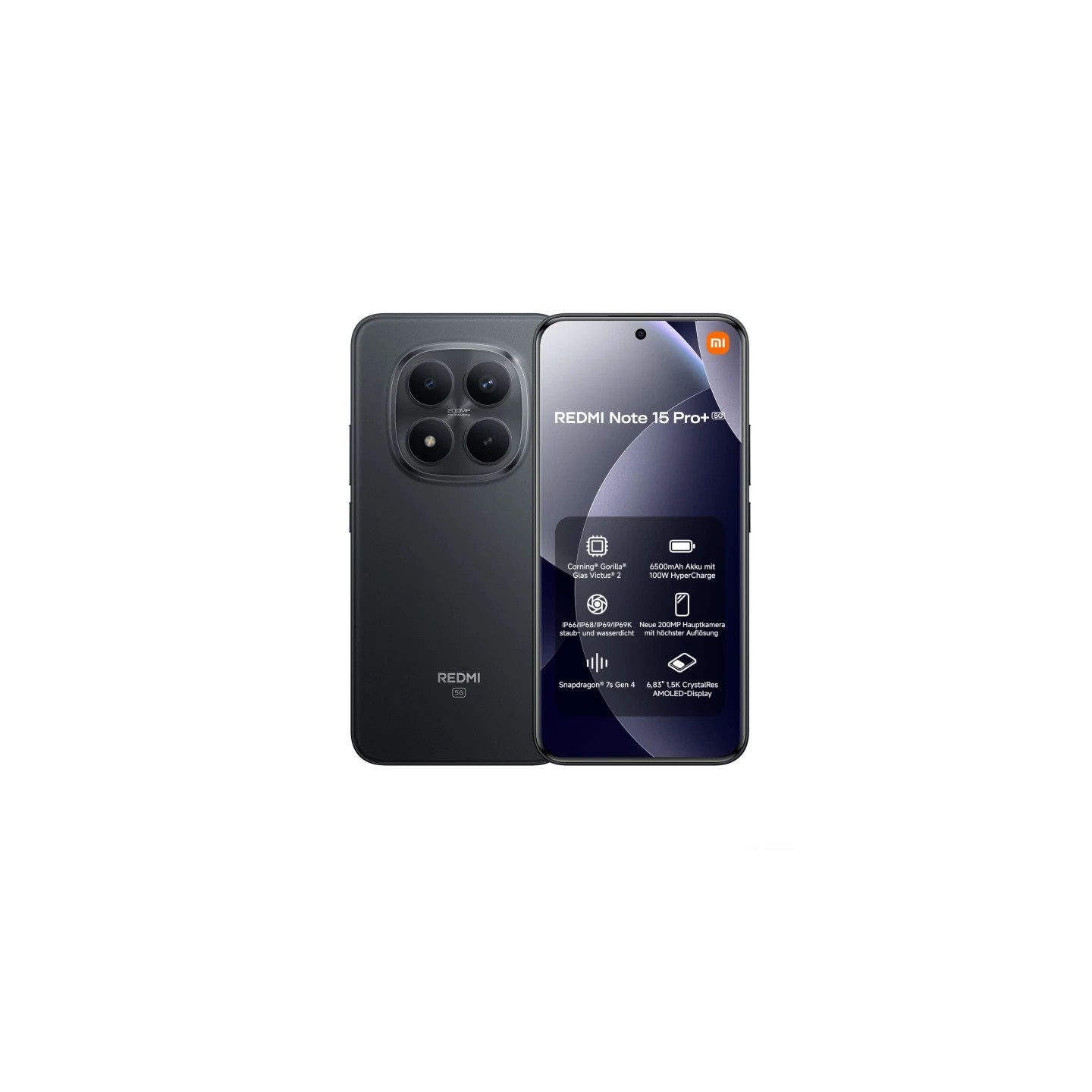 Mobitel Xiaomi Redmi Note 15 Pro+, 5G, 8/256GB, crni
