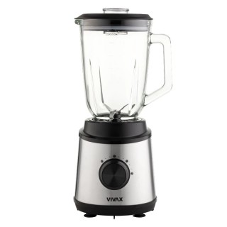 Vivax blender BL-800X, 800W sa staklenom posudom, 2 brzine + Turbo Pulse, crni inox