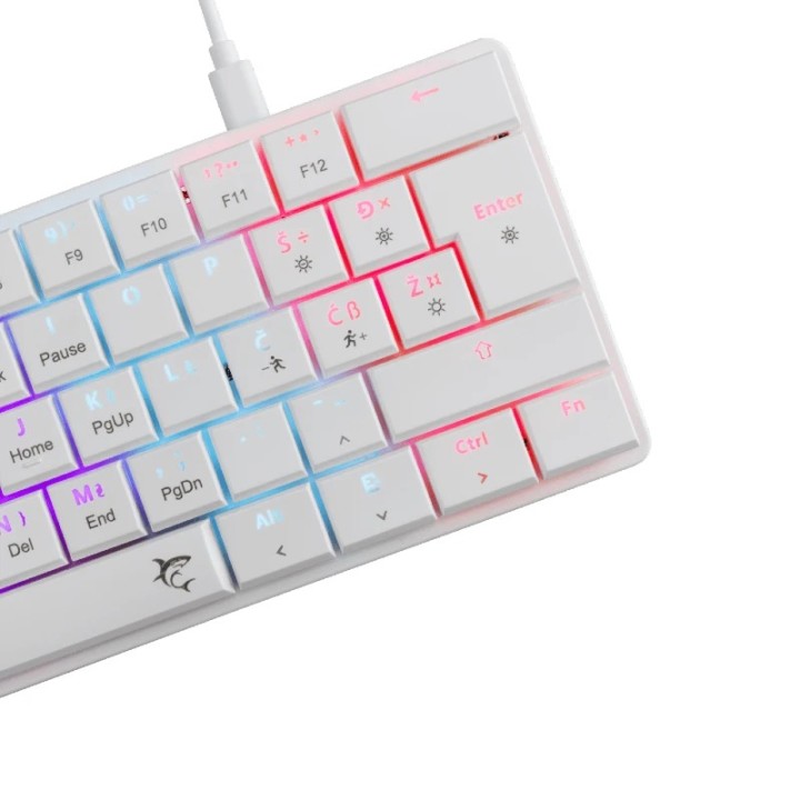 White shark gaming tastatura Nagamaki mehanička Red SW bijela