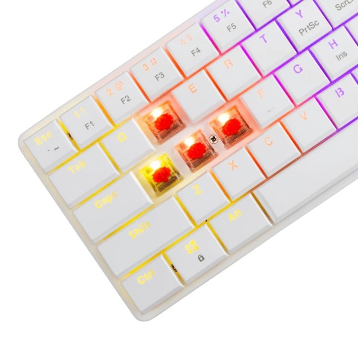White shark gaming tastatura Nagamaki mehanička Red SW bijela
