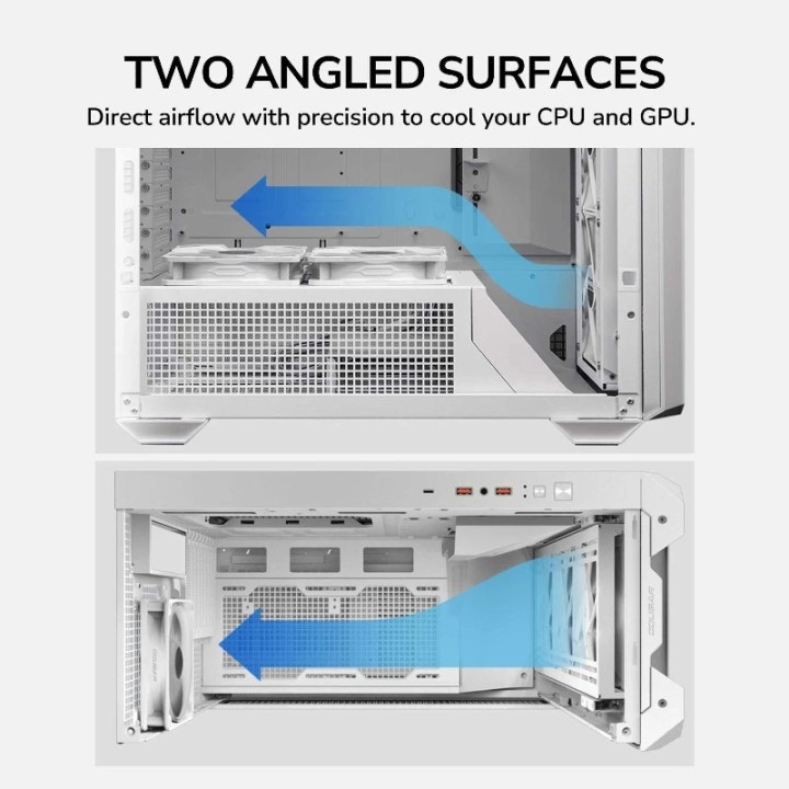 Cougar kućište MX600 RGB midi tower, CGR-57C9W-RGB bijelo