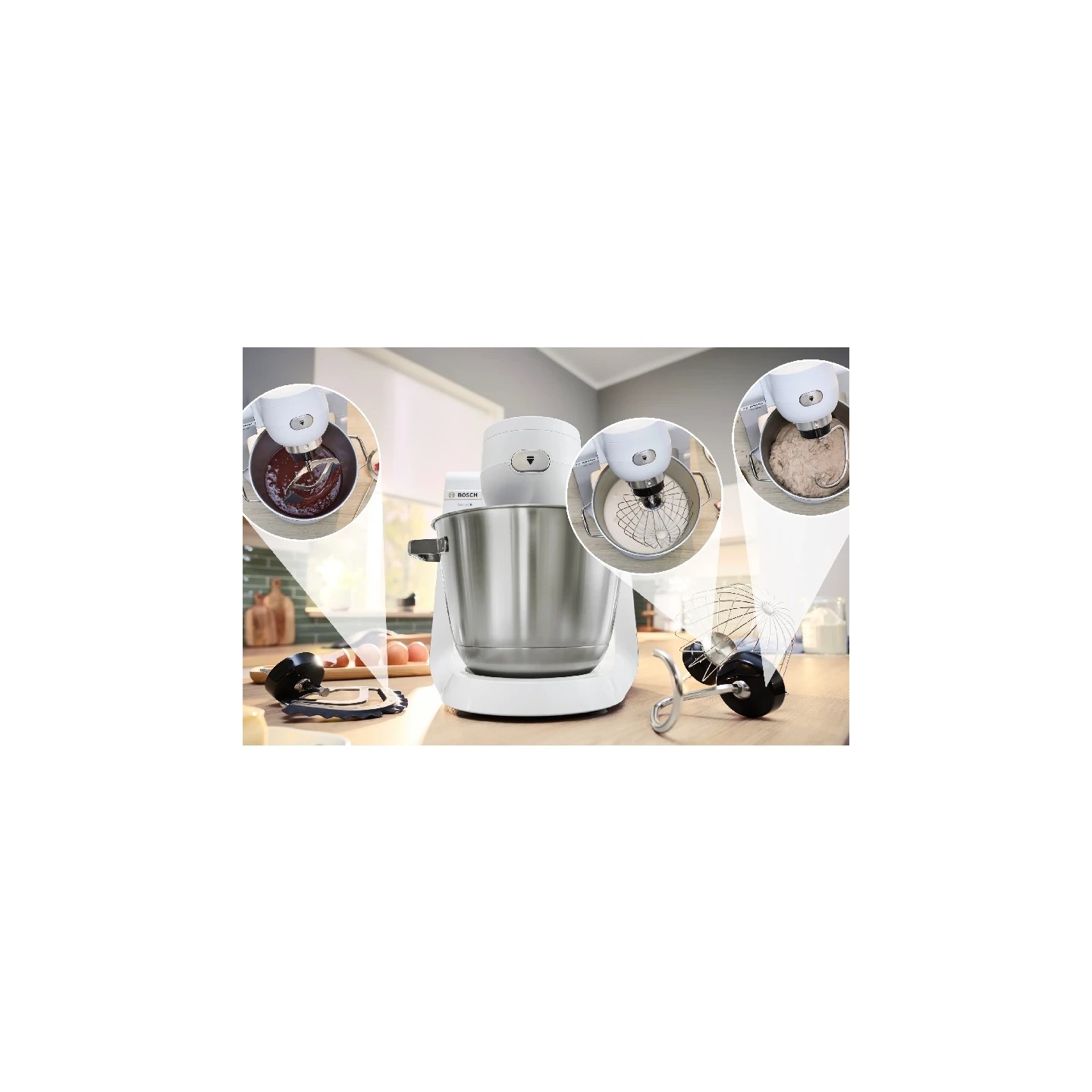 Bosch kuhinjski robot MUMS6EW22, 1600W, 5.5L, 7 brzina, bijela, inox posuda