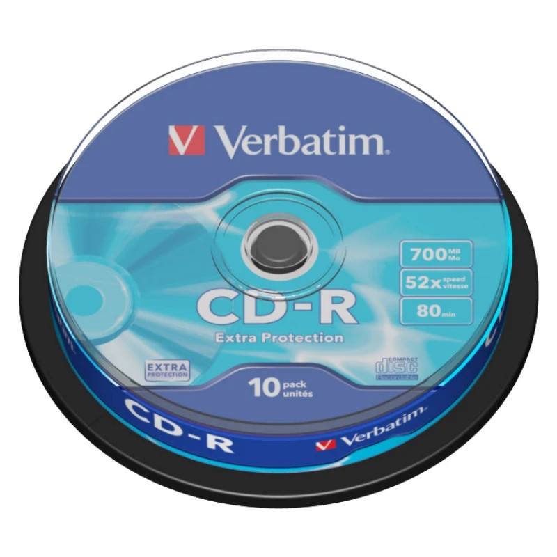 Verbatim CD-R 700MB 52x DataLife 10/1 spindle (V043437)