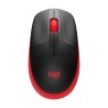 Logitech miš M190 wireless crno/crveni