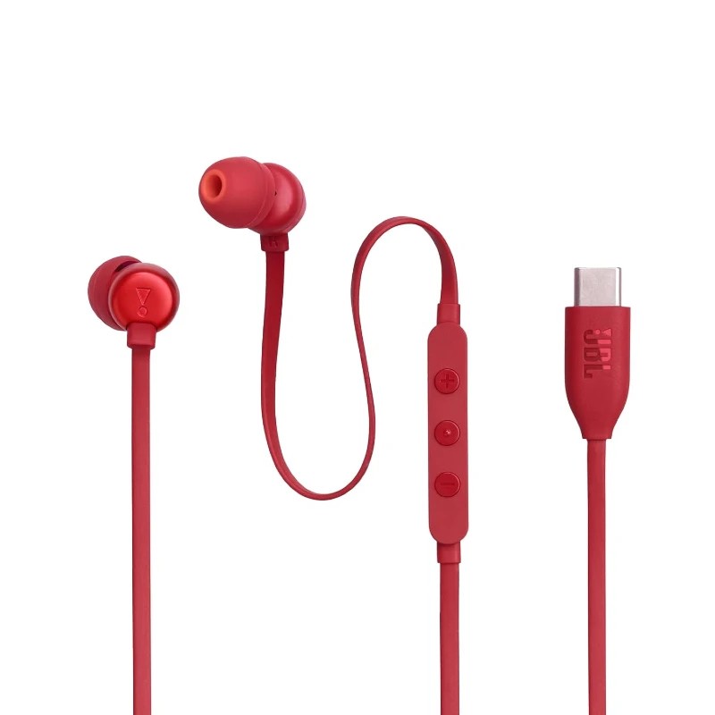 JBL slušalice T310C USB-C crvene