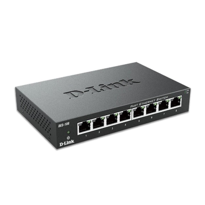 D-Link 8-Port Fast Ethernet Unmanaged Desktop Switch (DES-108)