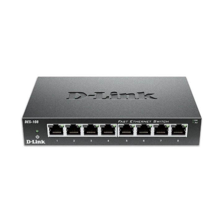 D-Link 8-Port Fast Ethernet Unmanaged Desktop Switch (DES-108)
