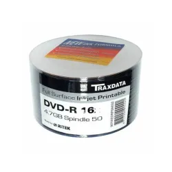 Traxdata DVD-R 50/1 spindl printabilni 16X 234392