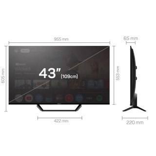 Tesla Televizor 43E655BFS LED 43'' (109cm) FHD, Google TV + Gratis nosač