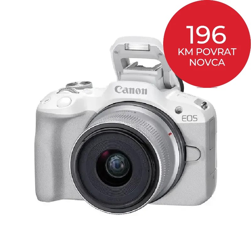 Canon EOS R50 + RF-S 18-45mm bijeli