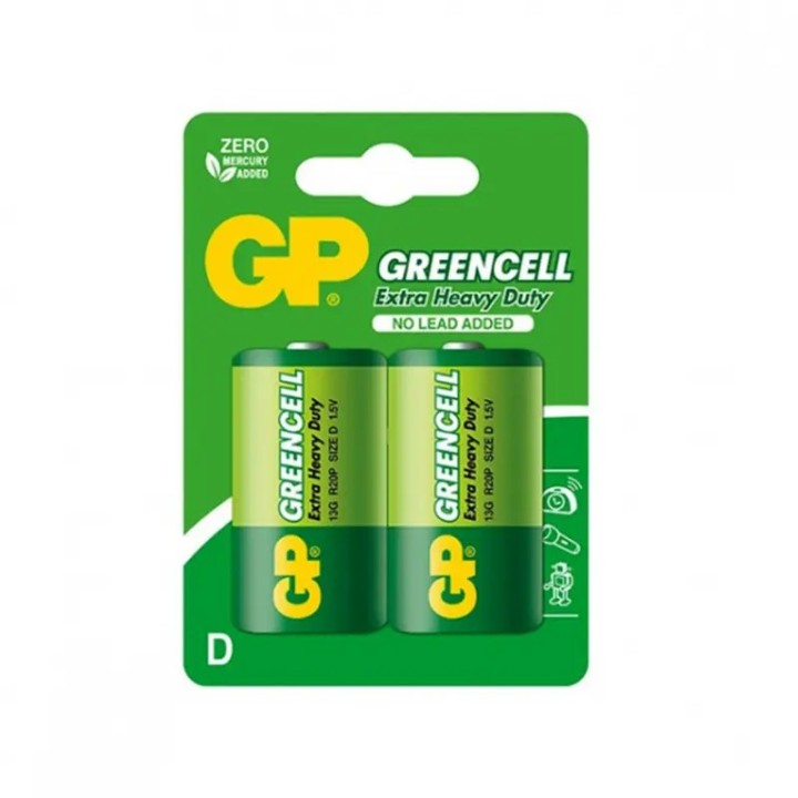 Baterija GP GREENCELL D 1,5V blister 2/1 B1241