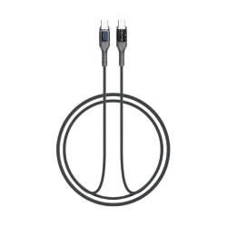 Gigatech kabal za punjenje XB810 1m 100W Type C, led display, sivi