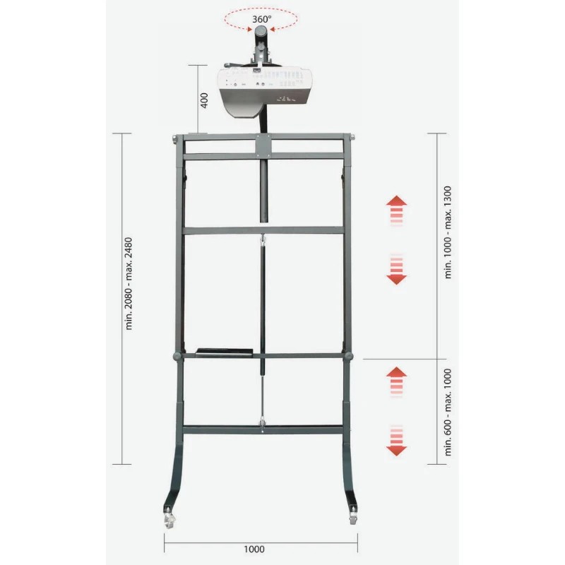 Tutor mobilni stalak za tablu i projektor