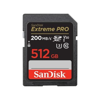 SanDisk SDXC 512GB Extreme Pro - 200MB/s V30 UHS-I