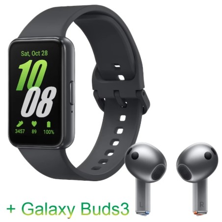 Samsung Galaxy Watch Fit 3 Dark Gray + Galaxy Buds3 Silver