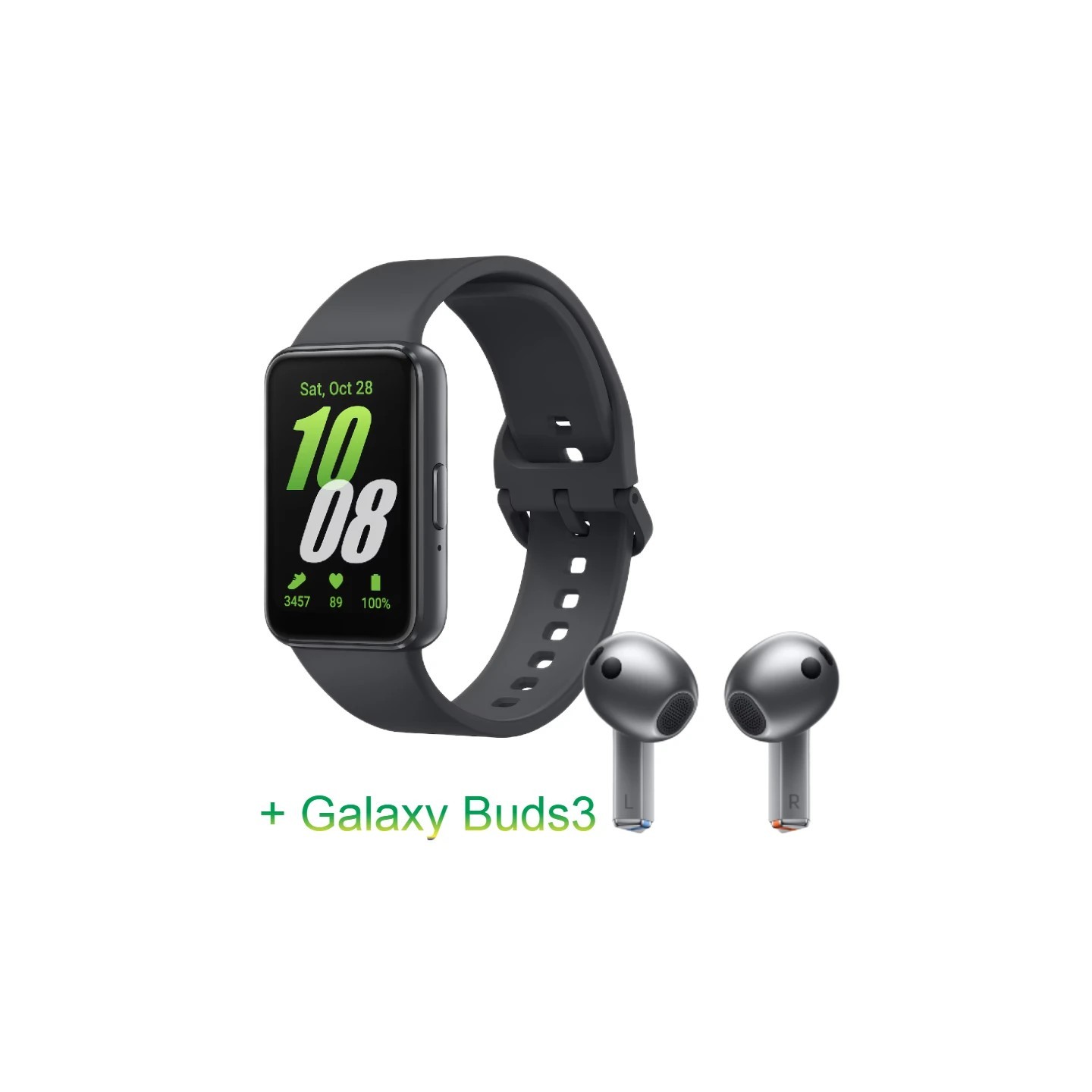 Samsung Galaxy Watch Fit 3 Dark Gray + Galaxy Buds3 Silver