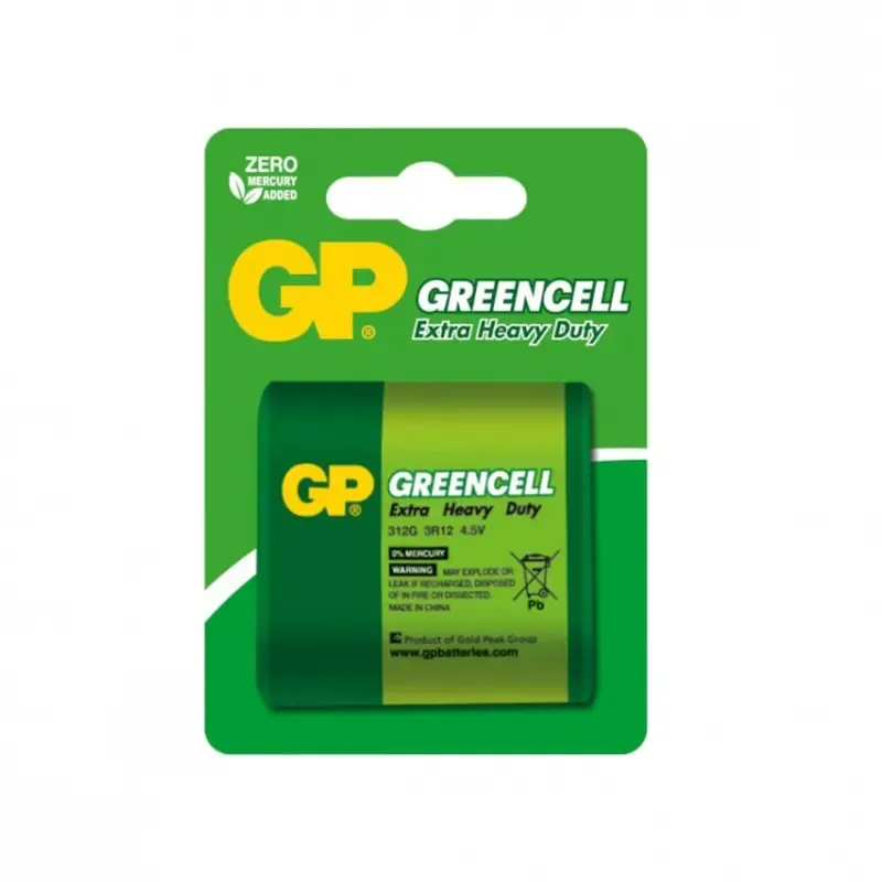 Baterija GP GREENCELL 3R12 4,5V blister 1/1 B1261