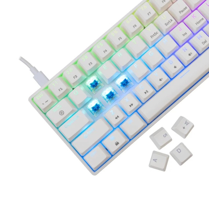 White shark tastatura Shinobi-2 mehanička blue SW US bijela