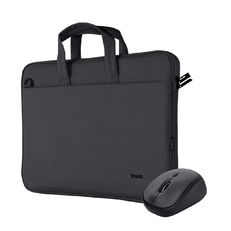 Trust Bologna torba i miš set torba za laptop 16, crna silent miš