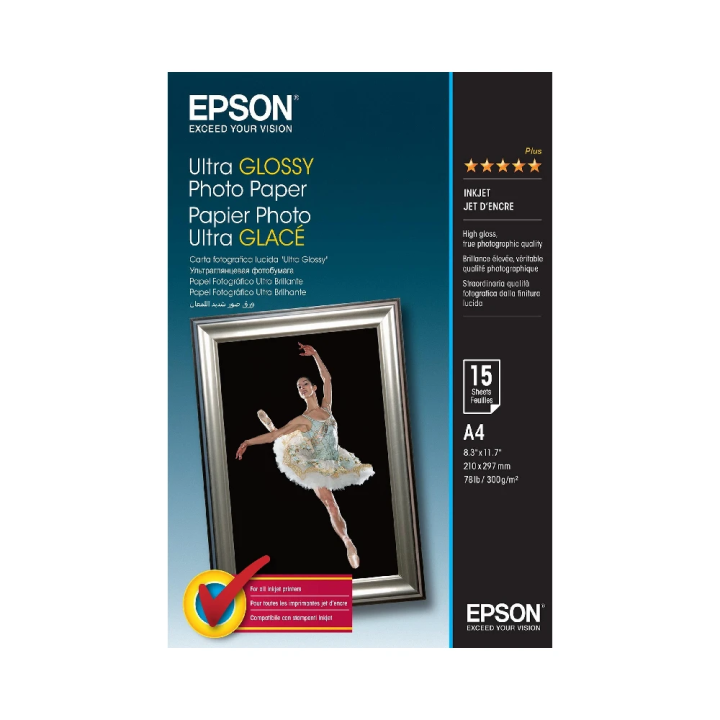 Papir EPSON Ultra Glossy A4, 15l, 300g/m2