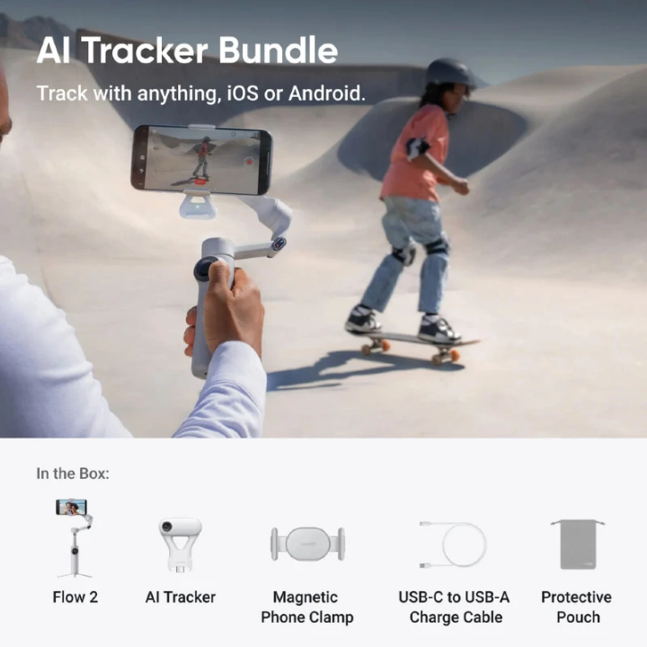 Insta360 Flow 2 AI Tracker Stone Gray