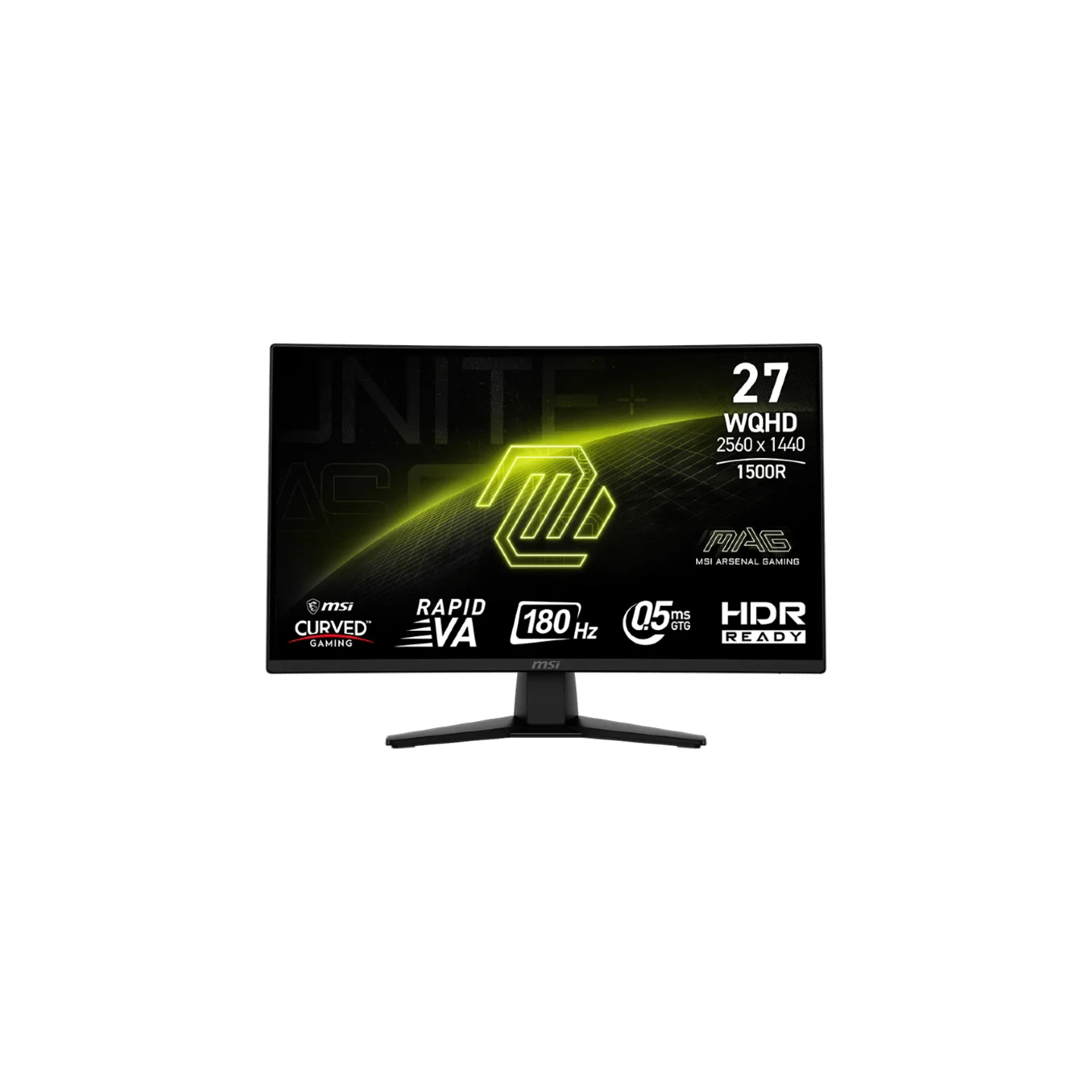 MSI monitor 27'' MAG 274CQF zakrivljeni WQHD Rapid VA 180Hz