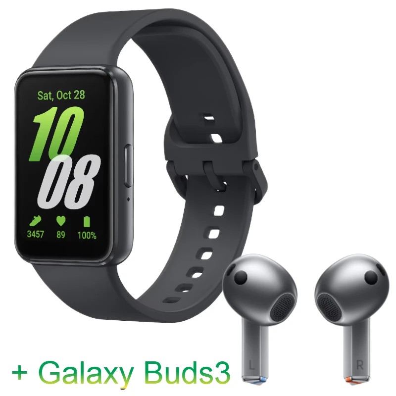 Samsung Galaxy Watch Fit 3 Dark Gray + Galaxy Buds3 Silver