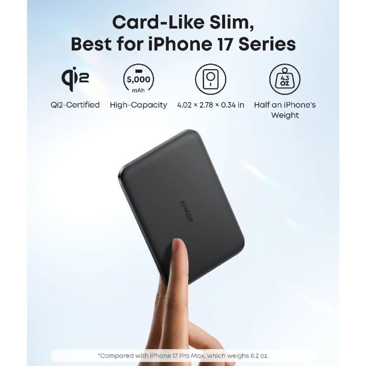 Anker Nano Power Bank (5K, Slim) Black