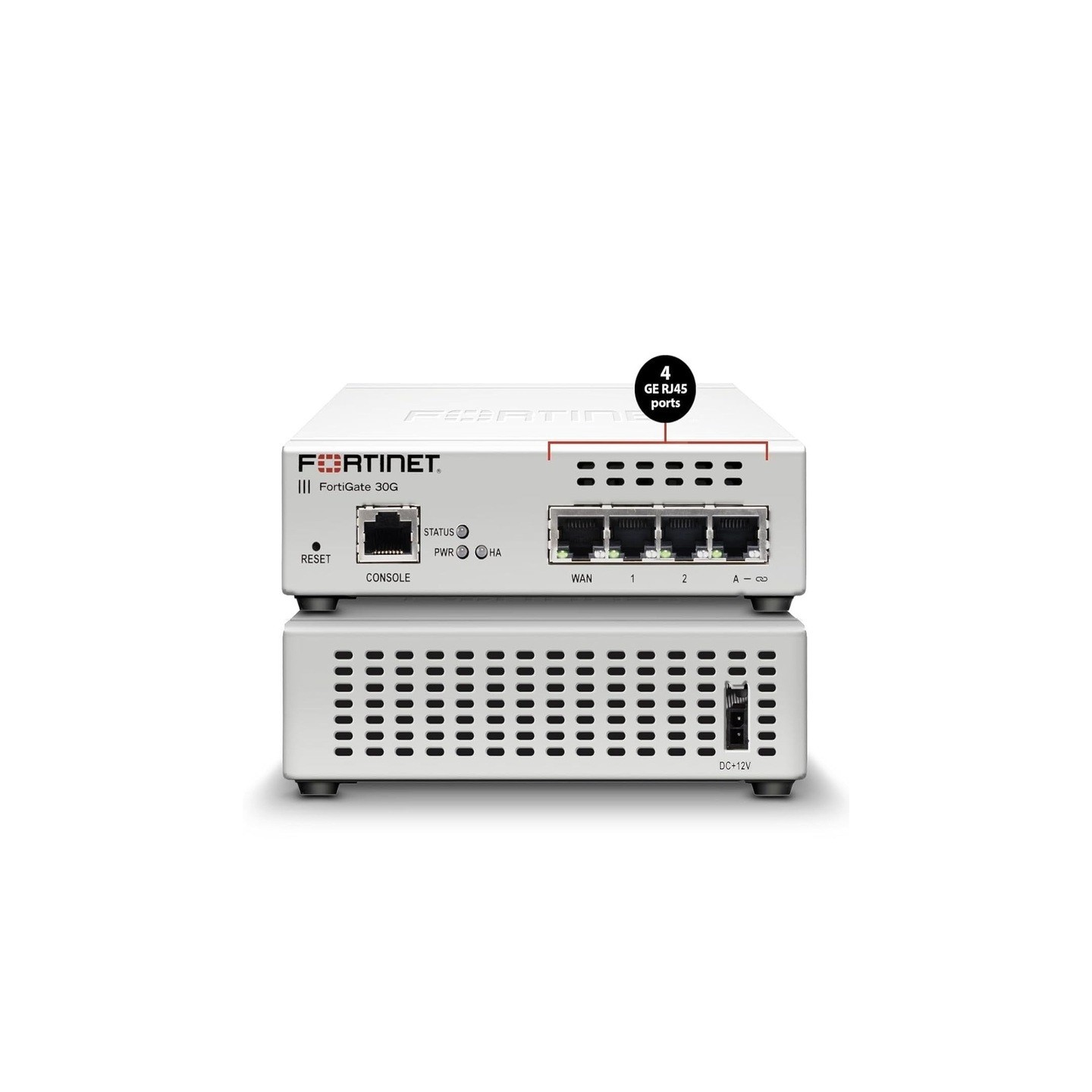 FortiGate-30G 4 x GE RJ45 ports (including 3 x Internal Ports, 1 x WAN Ports)