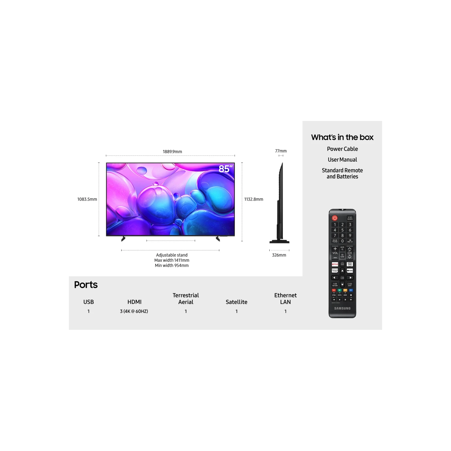 Samsung Televizor QE75Q6FAAUXXH QLED 75'' (189cm) Smart, 4K UHD, Tizen TV