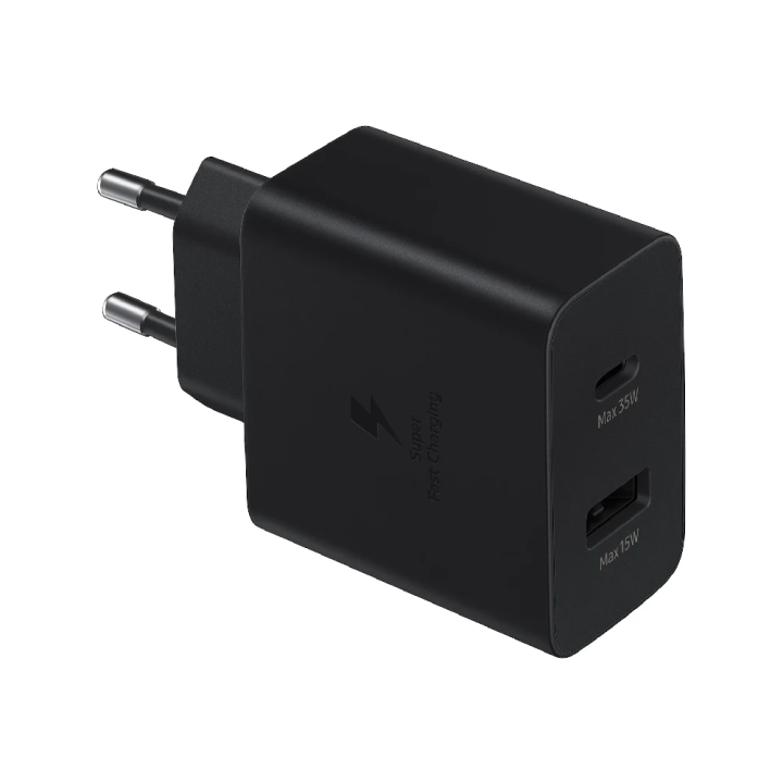 Samsung punjač 35W brzo punjenje USB-C/USB-A, crni (kabal nije uključen)