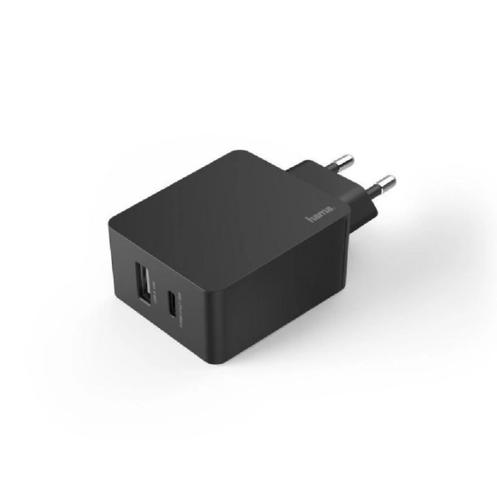 Adapter Hama USB-C + USB-a, 30W crni