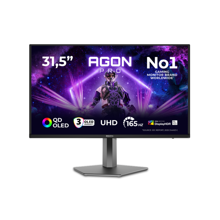 AOC monitor 31.5" AG326UD Agon PRO QD-OLED, 4K UHD, 165Hz