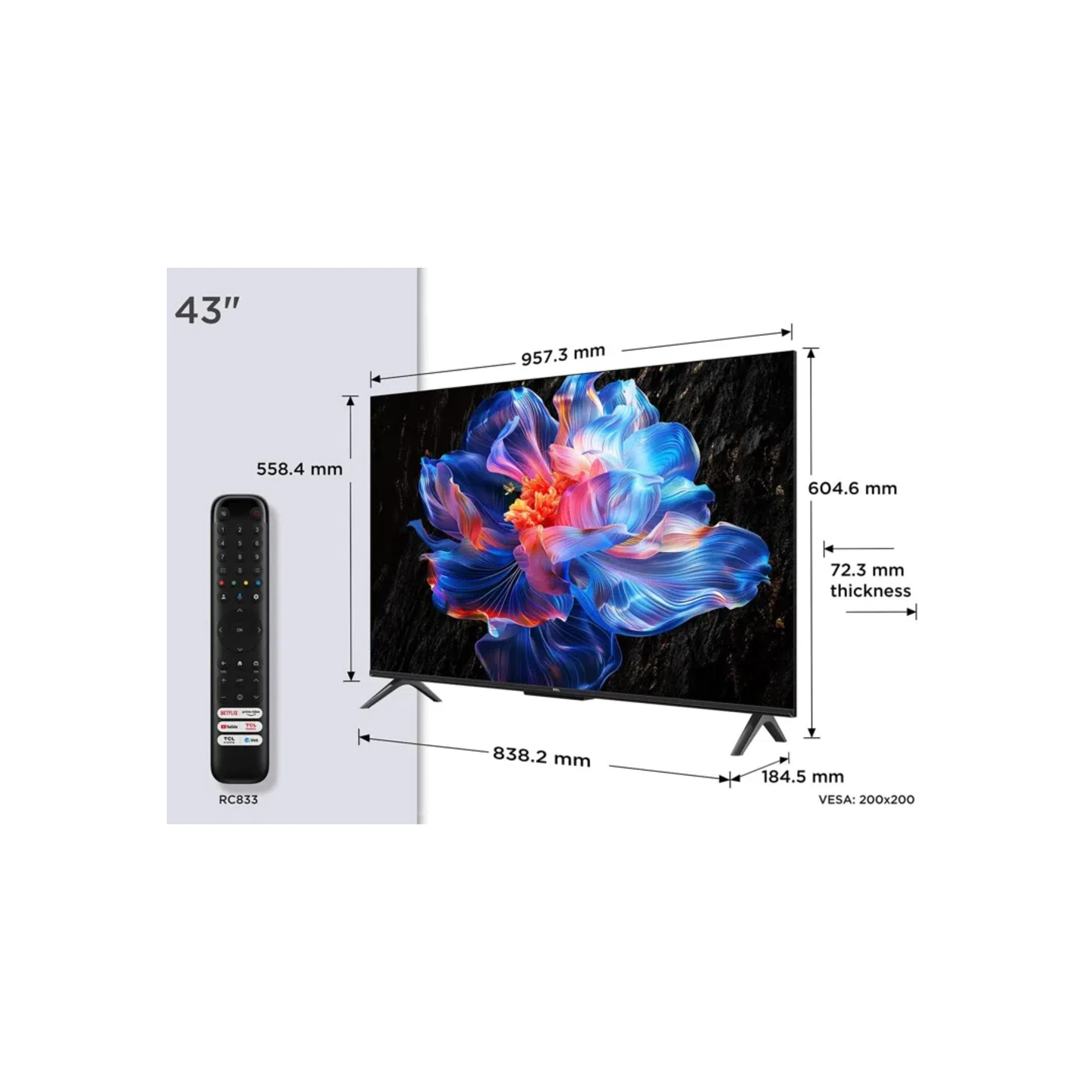 TCL Televizor 43V6C LED 43'' (109cm) 4K UHD, Google TV