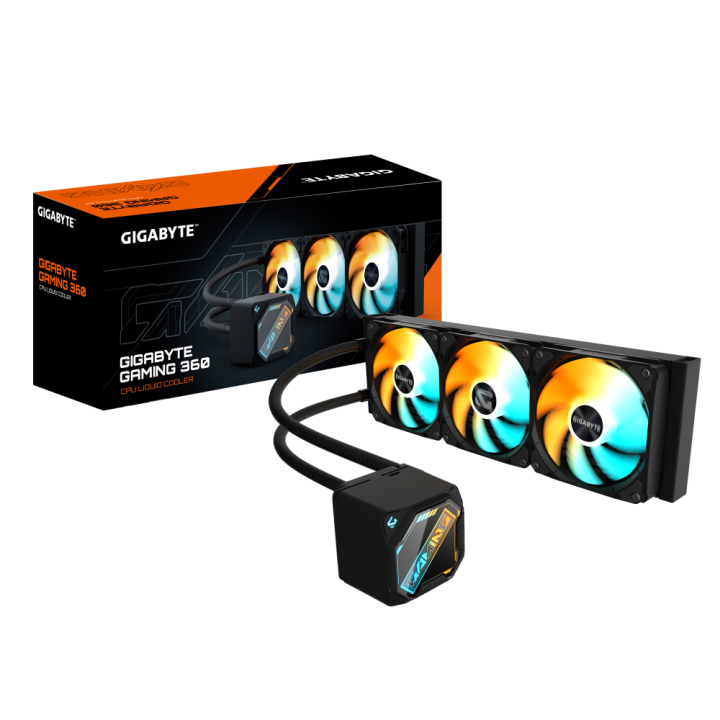 Gigabyte liquid cooler GME 360 3x ARGB fan, Black
