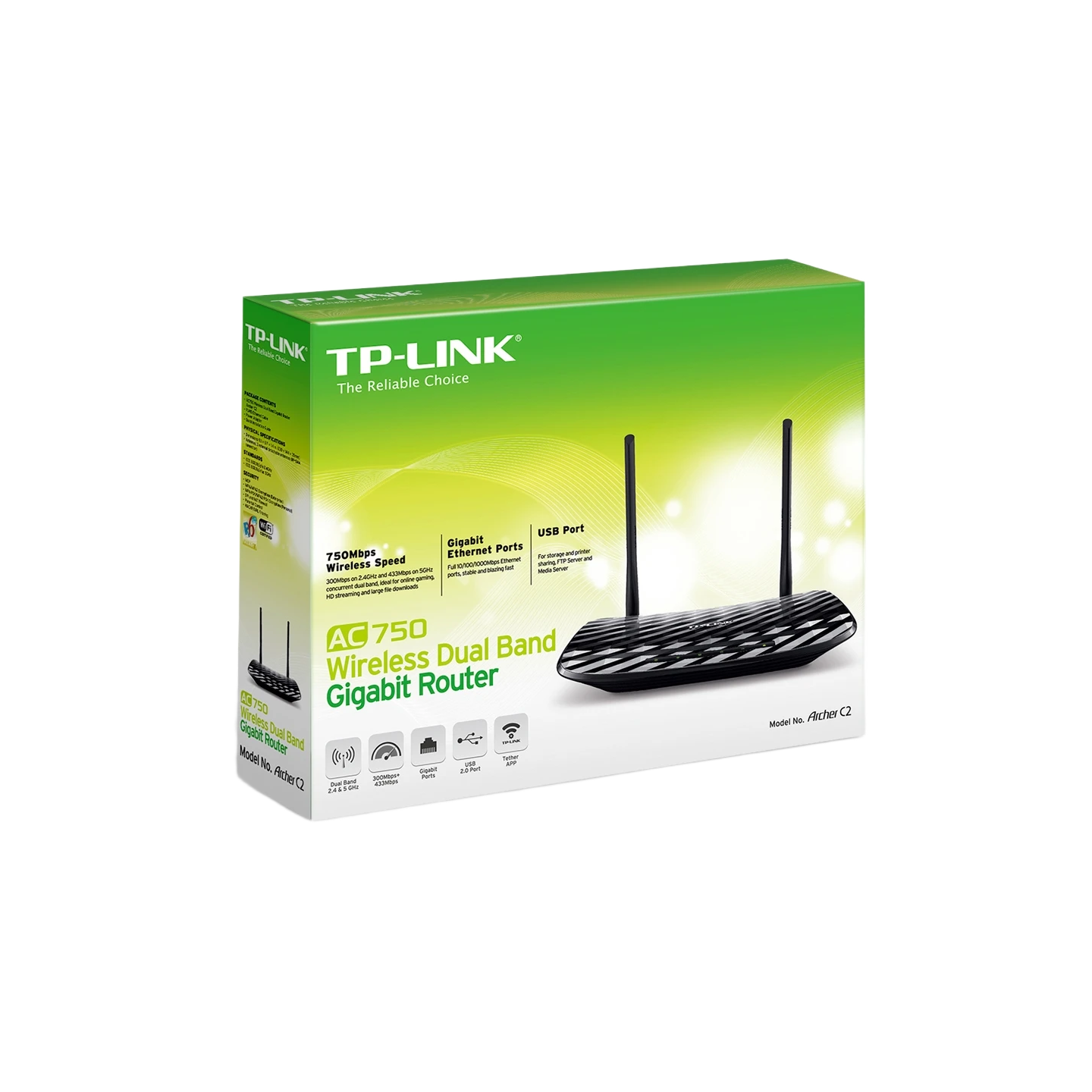 TP-Link ARCHER-C2 AC750 Wireless Dual Band Gigabit Router