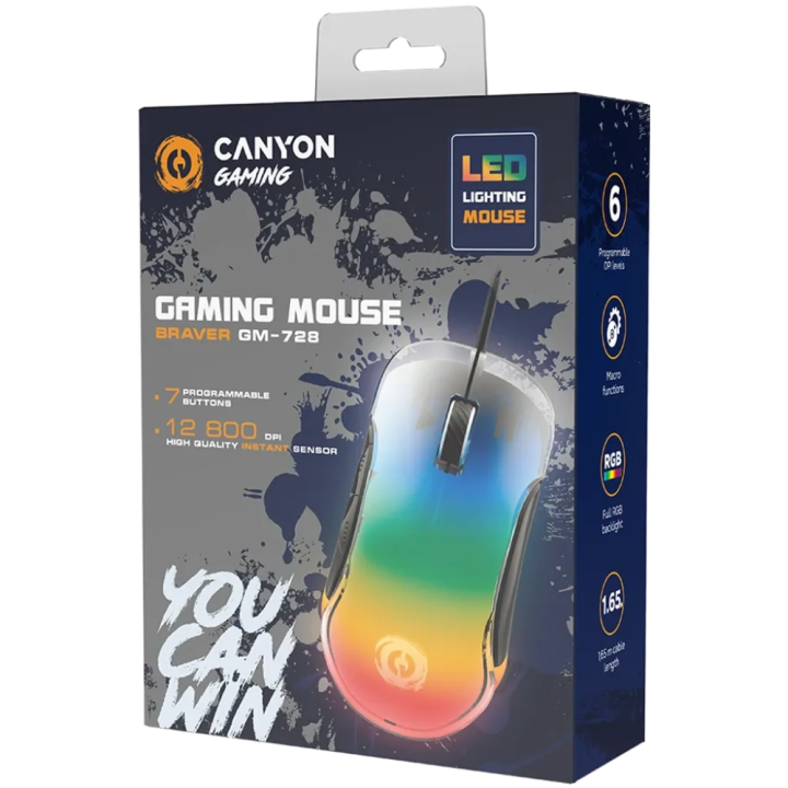 CANYON miš Braver GM-728 LED Crystal žični Gaming